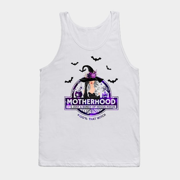 Motherhood Just A Bunch Of Hocus Personalized Gift Mother Halloween Tank Top by Sunset beach lover